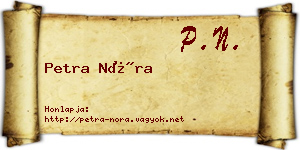 Petra Nóra névjegykártya