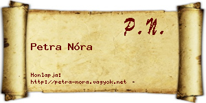 Petra Nóra névjegykártya